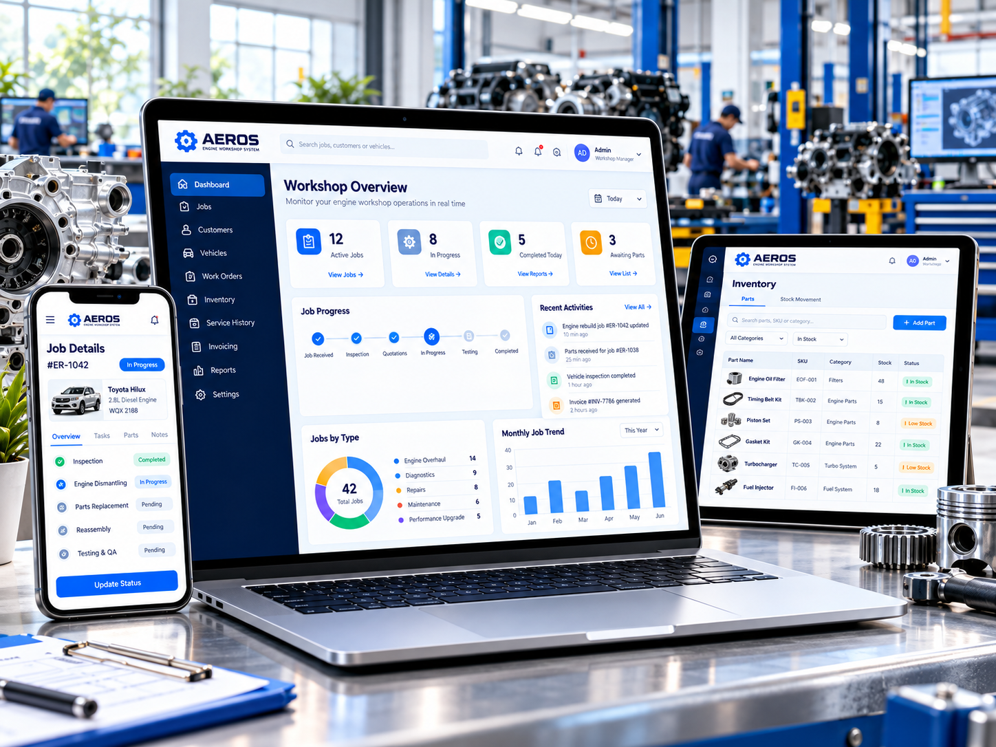 Windows business software interface